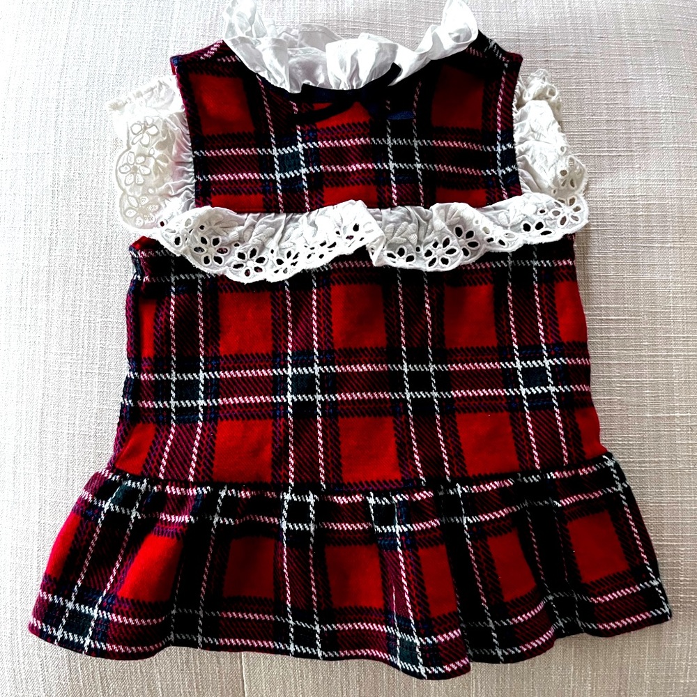 Janie and Jack Plaid Tartan Toddler Dress with Ruffles